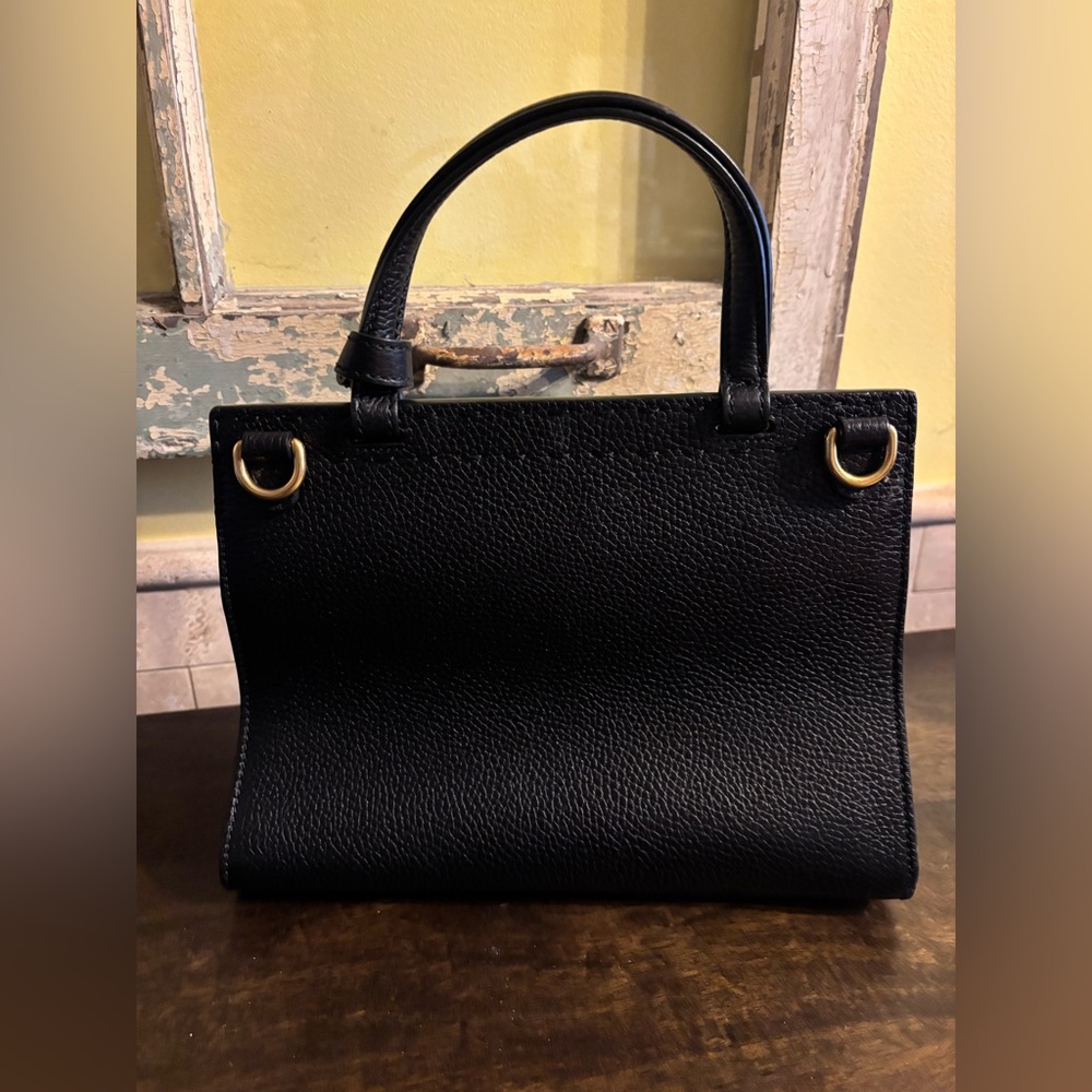 Like NEW! Authentic Gucci Pebbled Leather GG Marmont Top Handle Handbag - Picture 2 of 8